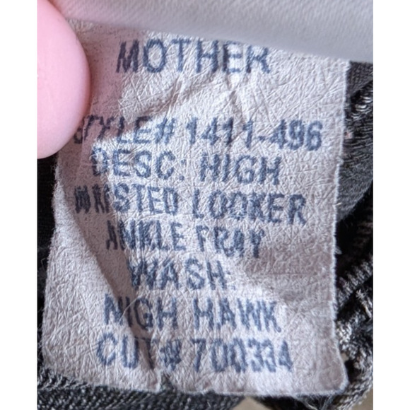 Mother High Waisted Looker Ankle Fray Night Hawk Black Fray Hem Womens Jeans 25 - Picture 9 of 12